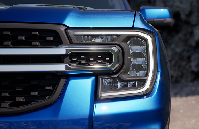 Ranger XLT LED headlamp detail